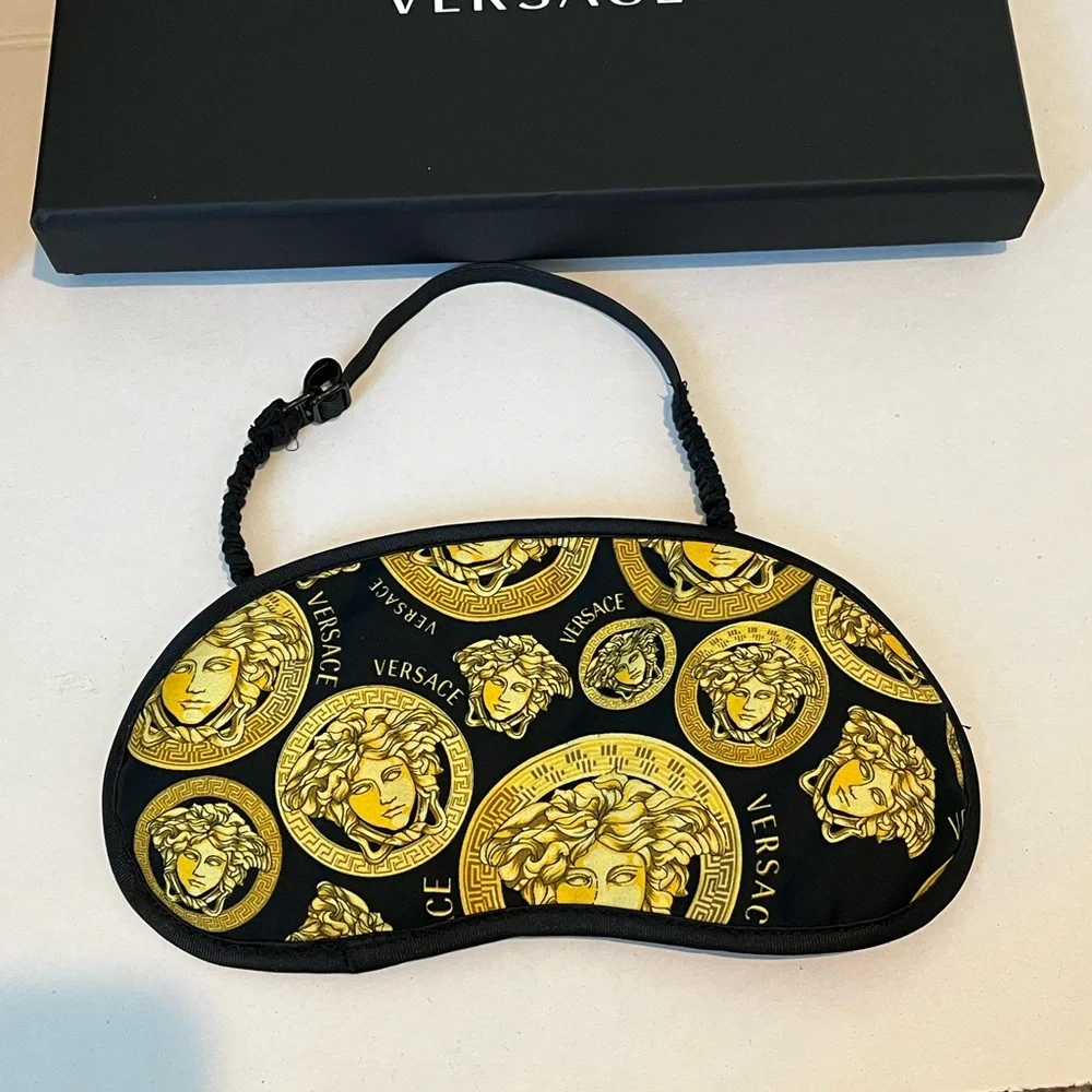 Versace Medusa all over print sleep mask eye face NWT